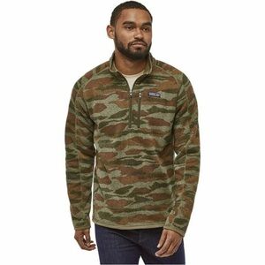 Patagonia Camo Fleece Mens Better Sweater 1/4 Zip Pullover Sz Medium